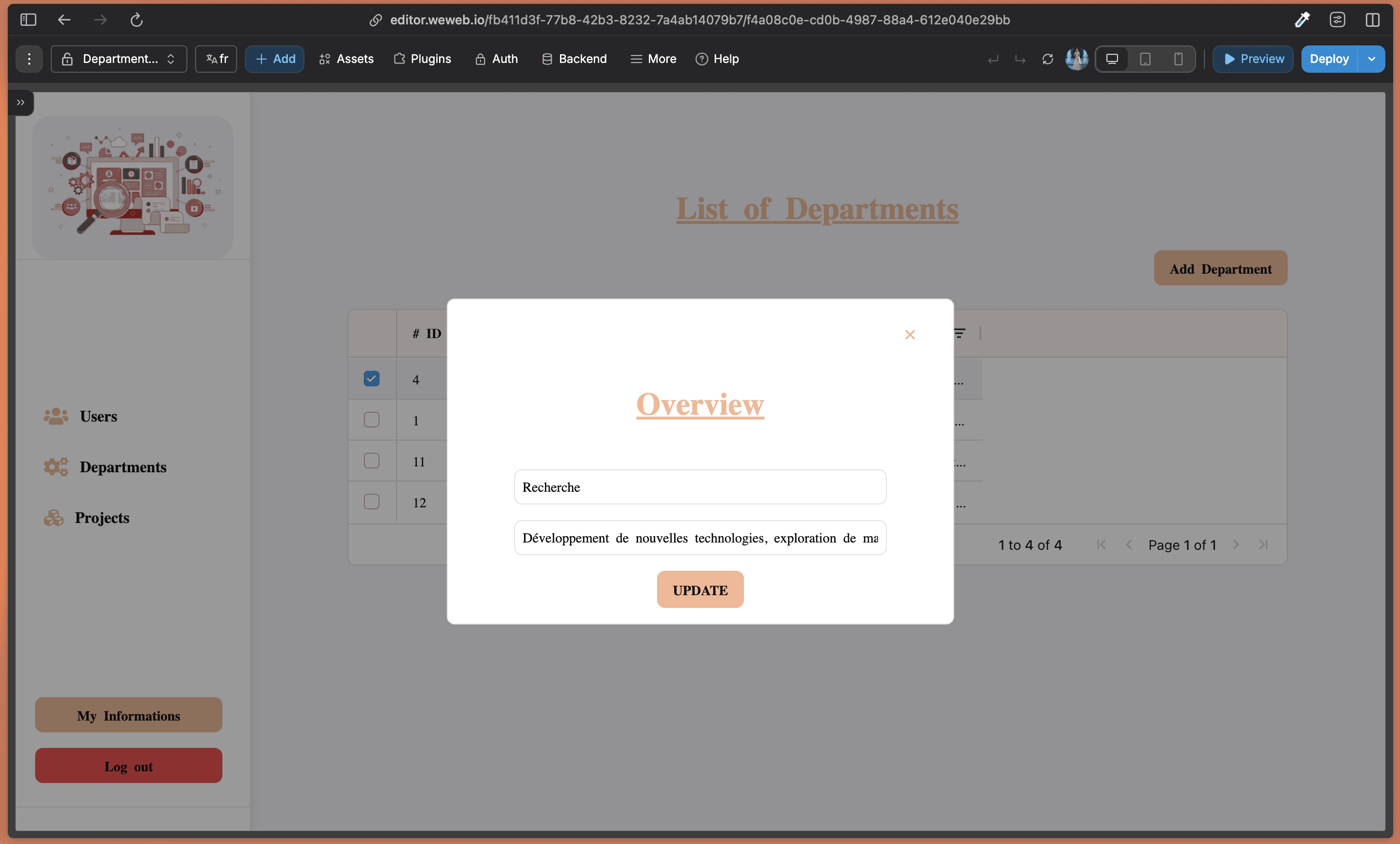 ERP WeWeb Xano — capture 1