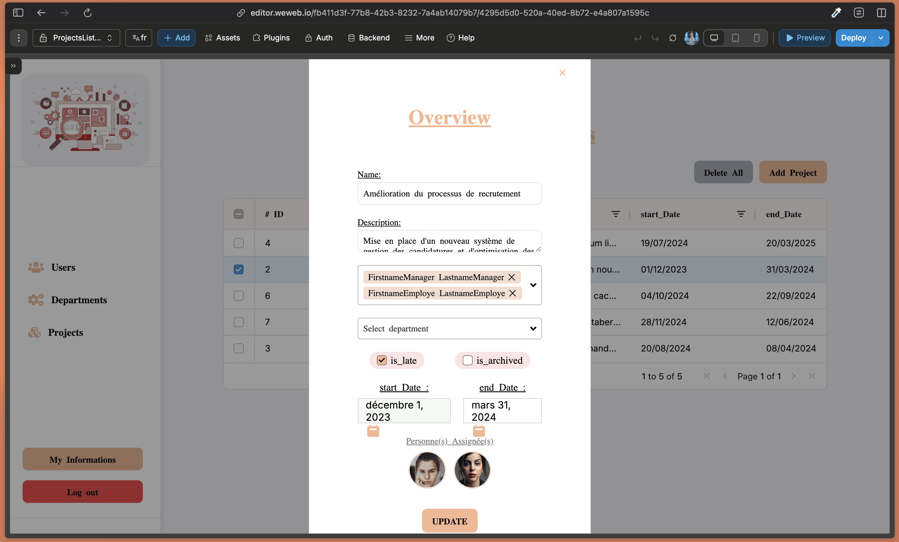 ERP WeWeb Xano — capture 9