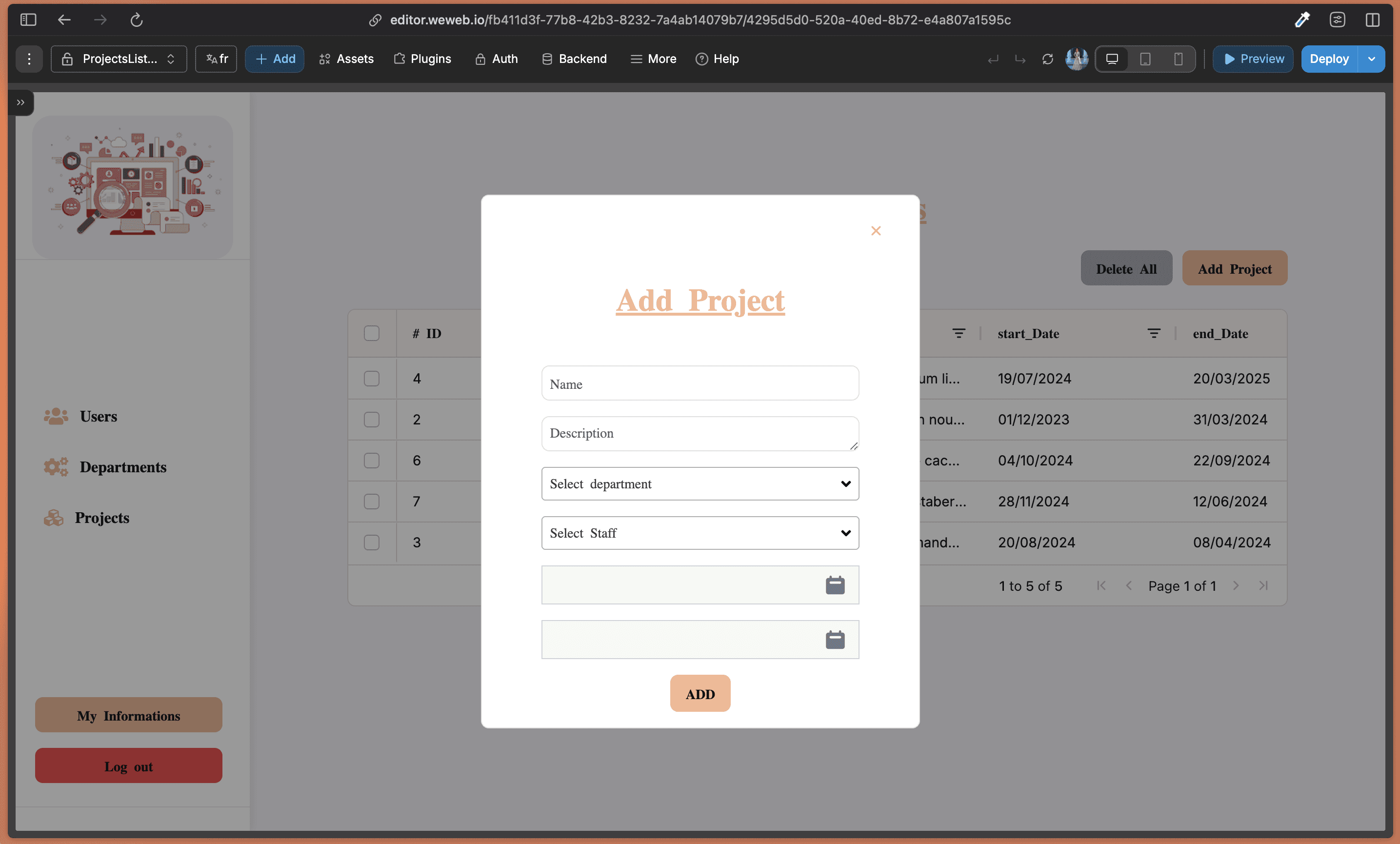 ERP WeWeb Xano — capture 11