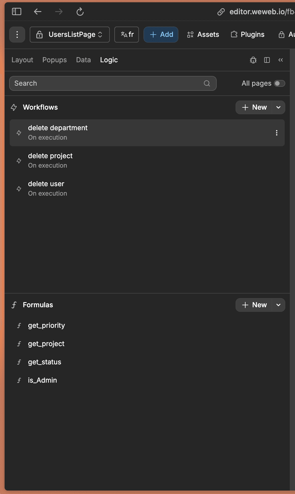 ERP WeWeb Xano — capture 13