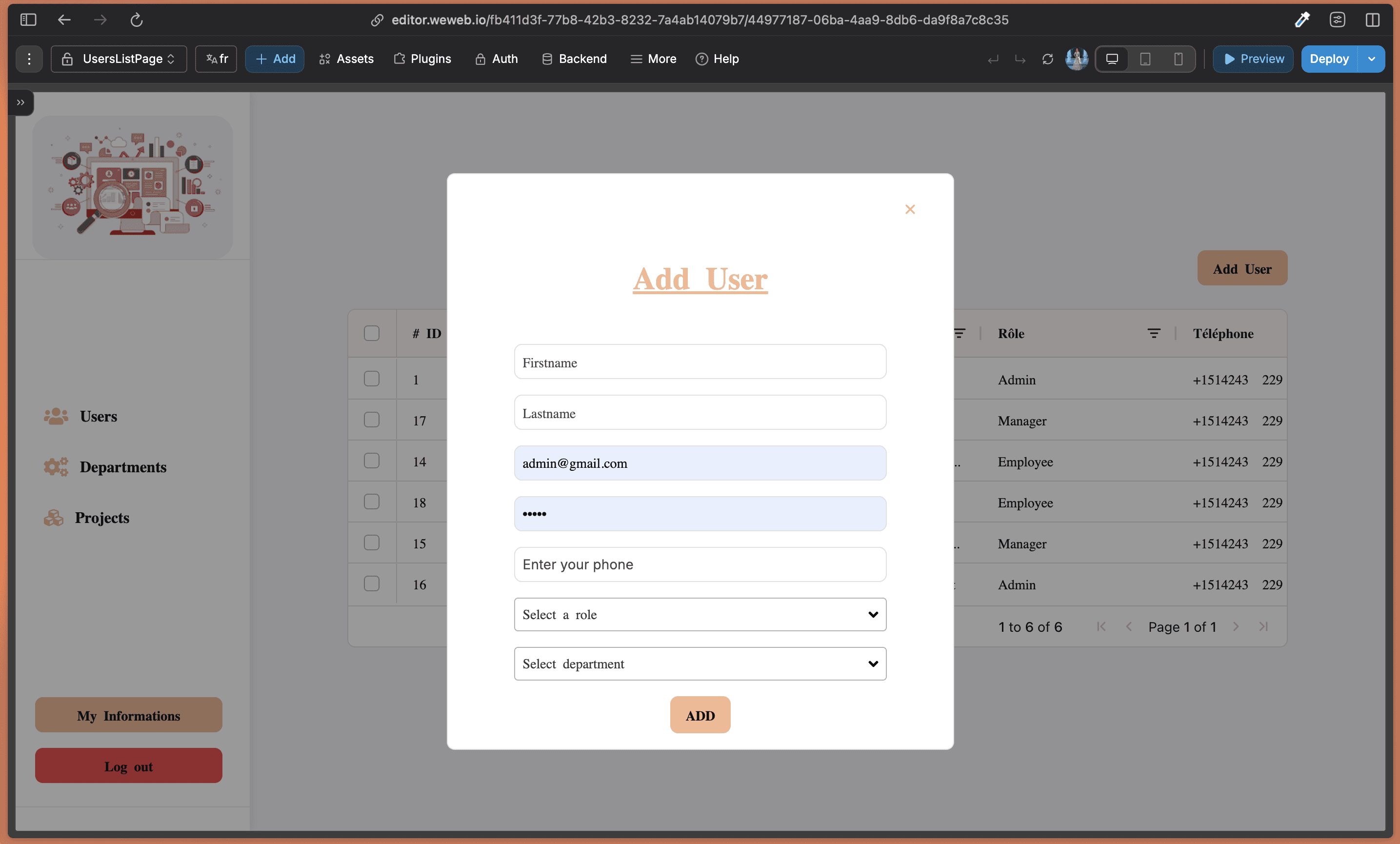 ERP WeWeb Xano — capture 15