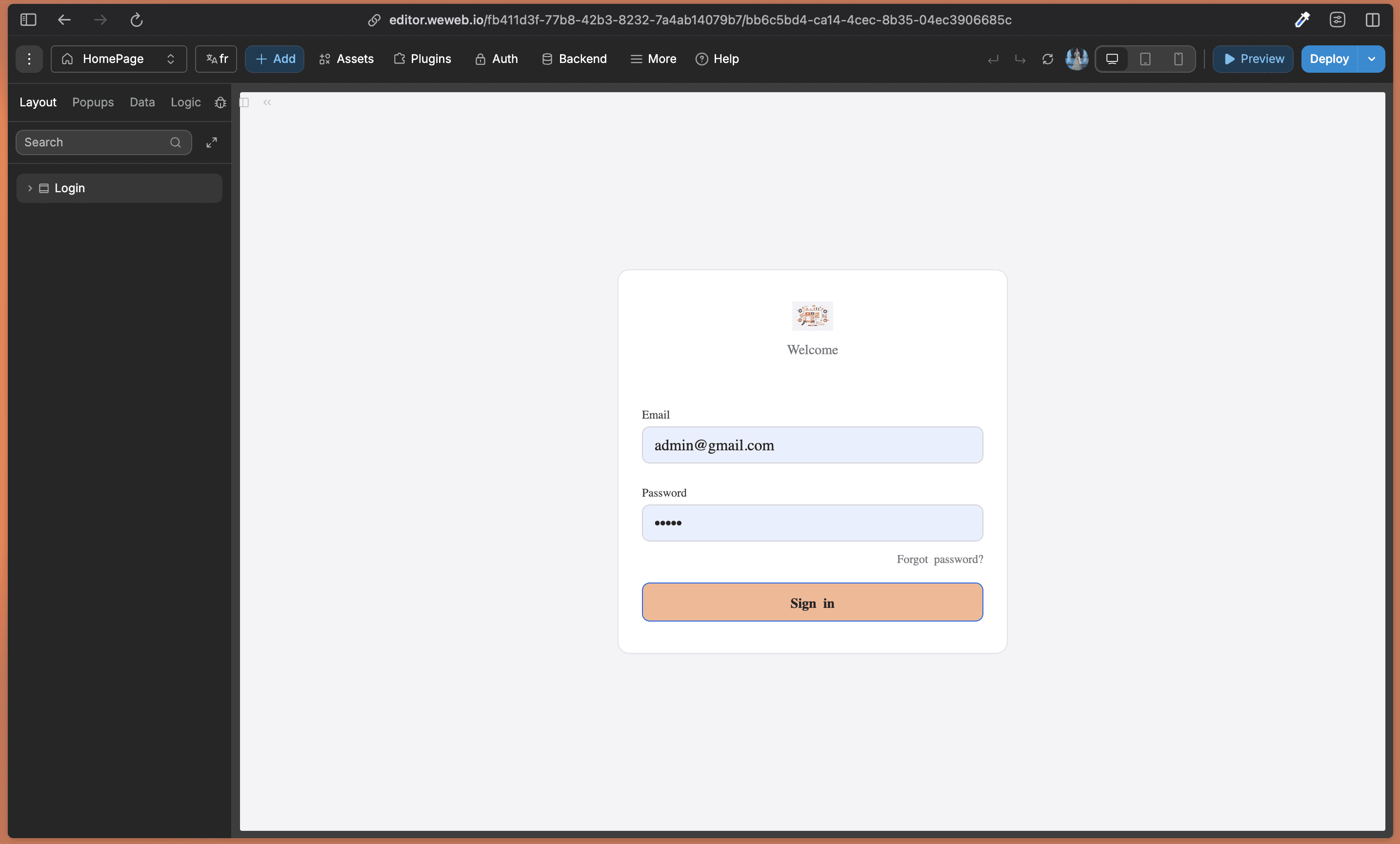 ERP WeWeb Xano — capture 2