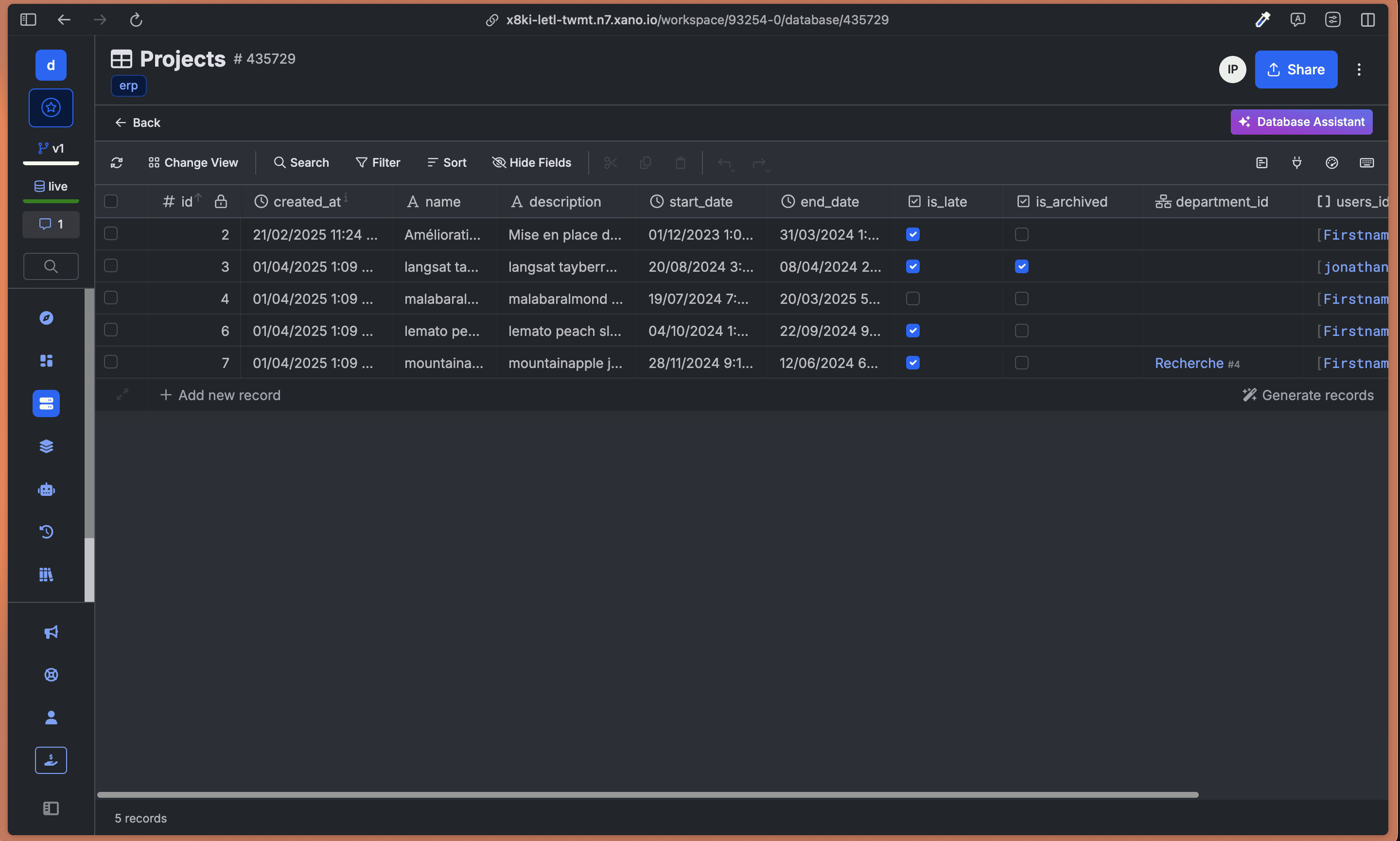 ERP WeWeb Xano — capture 20