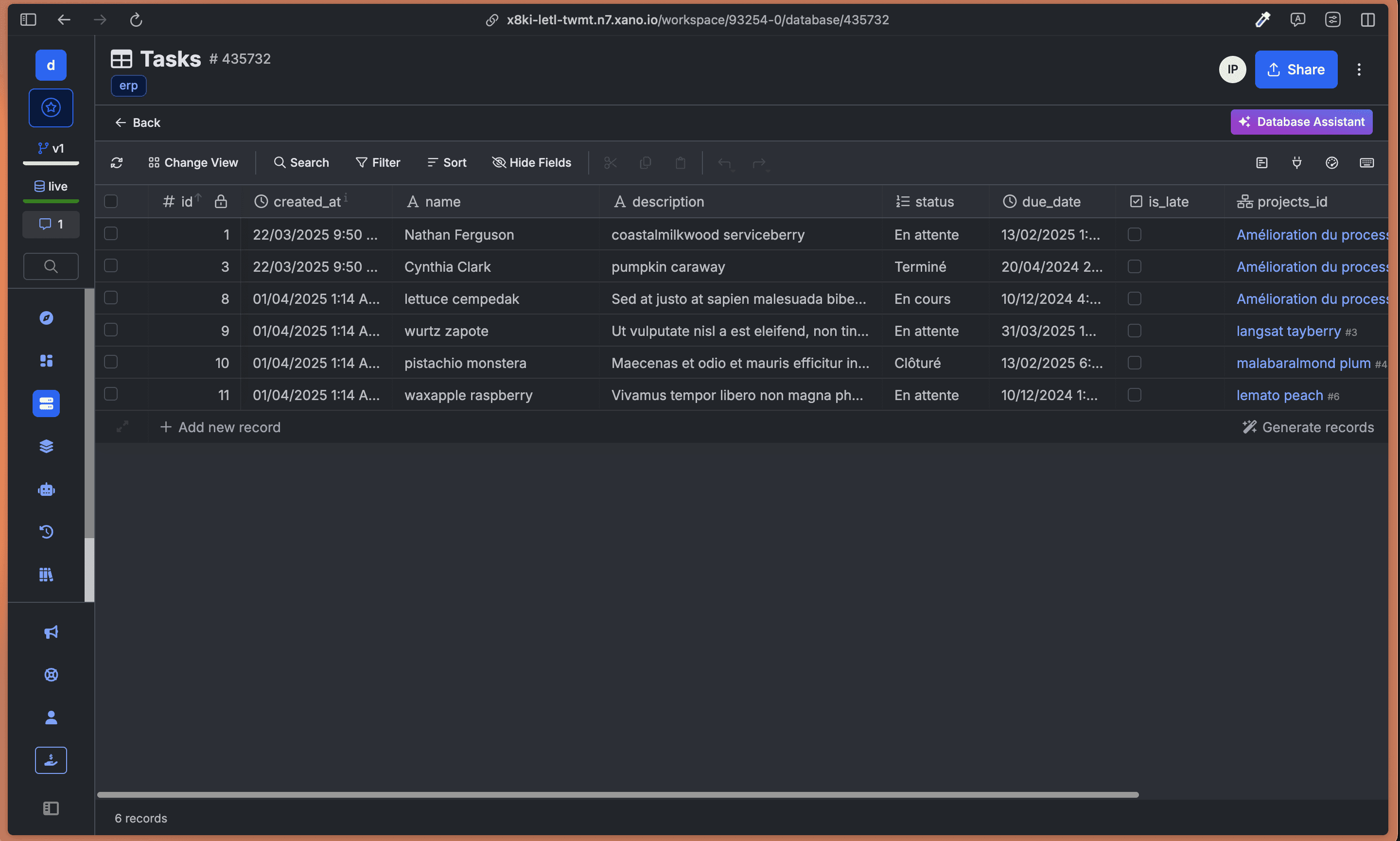 ERP WeWeb Xano — capture 24