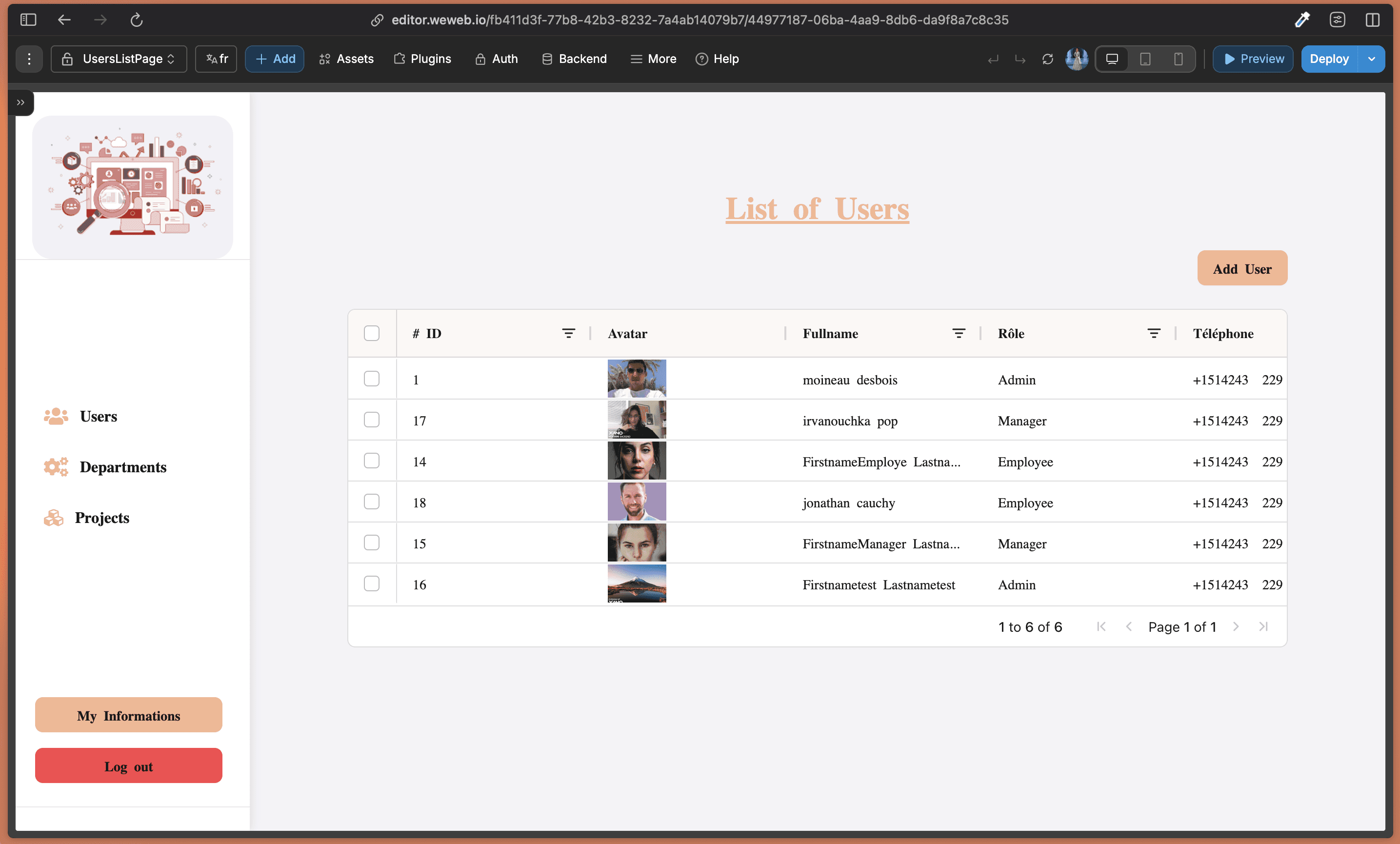 ERP WeWeb Xano — capture 6