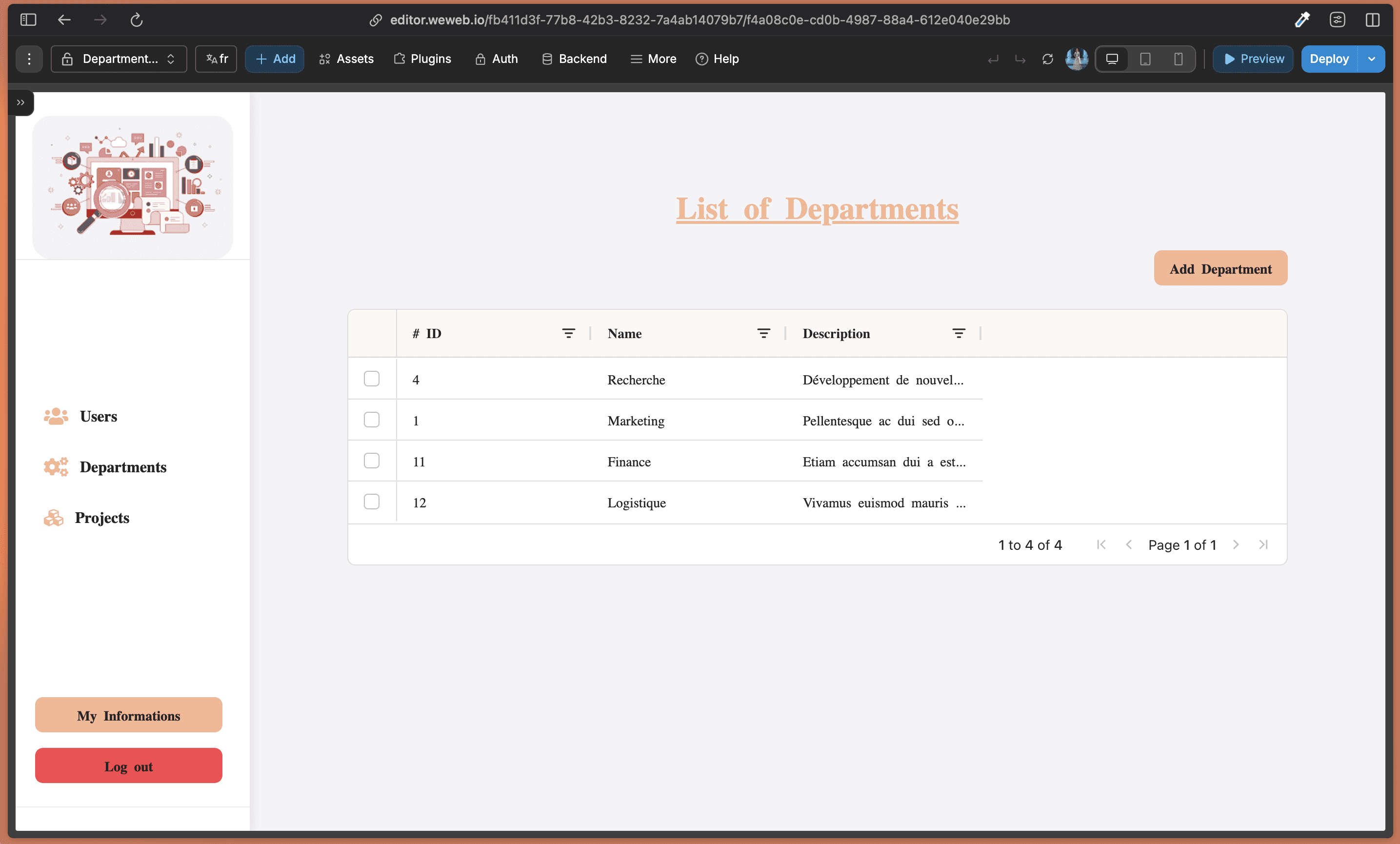 ERP WeWeb Xano — capture 8